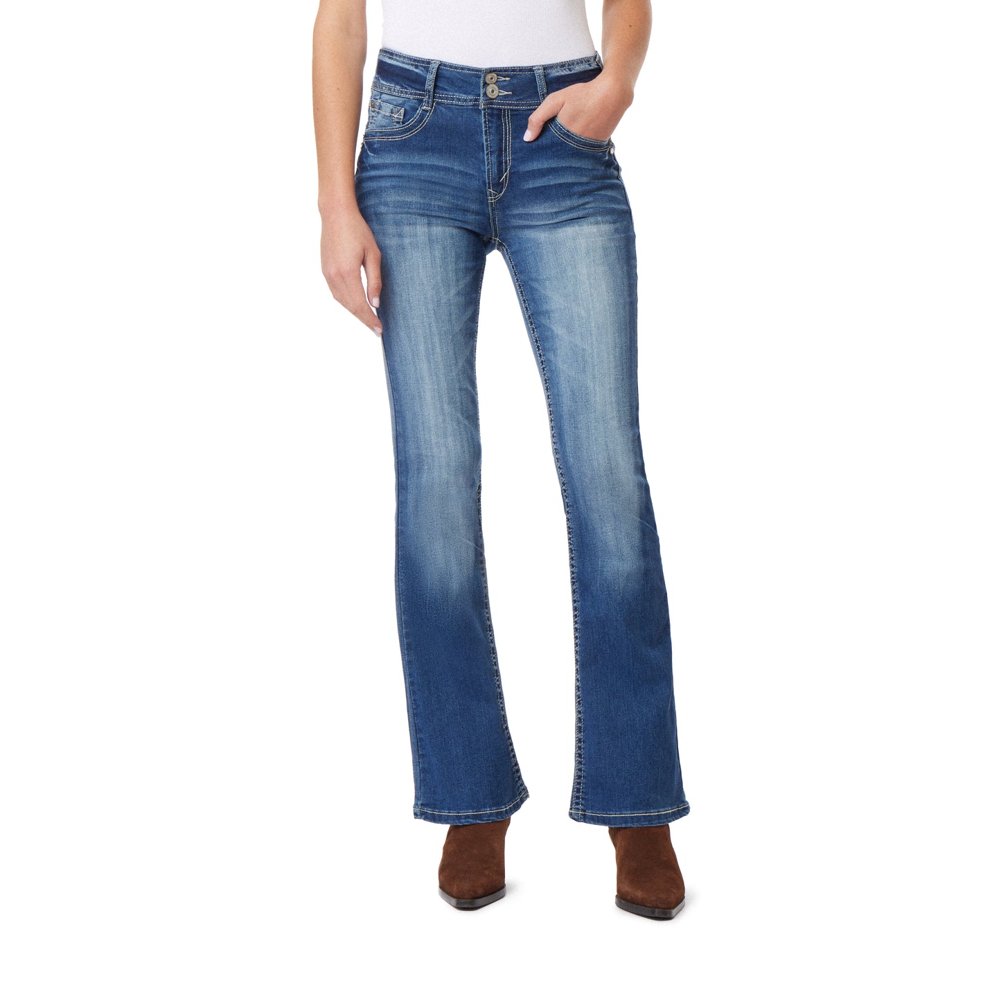 InstaStretch Flirty Curvy Flare High Rise Jeans