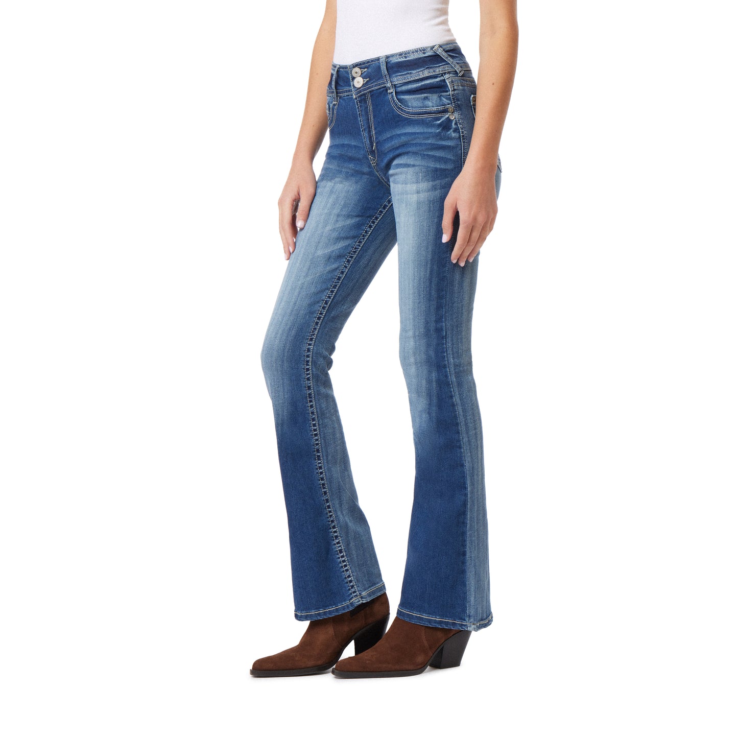 InstaStretch Flirty Curvy Flare High Rise Jeans