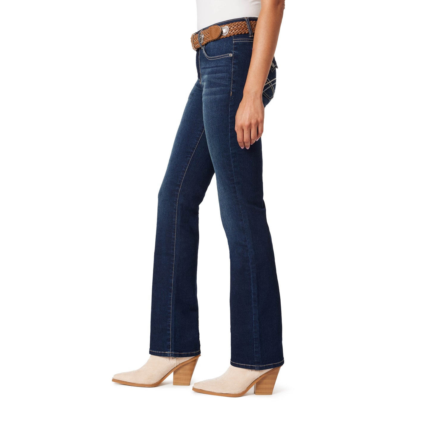 InstaStretch Legendary Slim Bootcut Mid-Rise Belted Bootcut