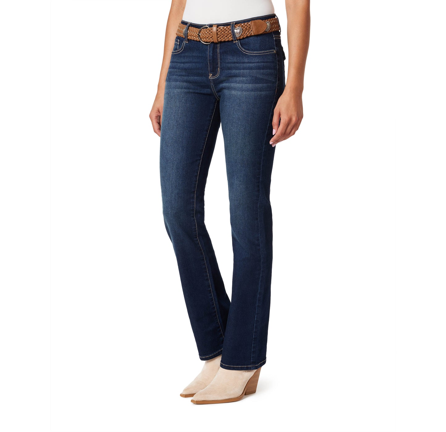 InstaStretch Legendary Slim Bootcut Mid-Rise Belted Bootcut