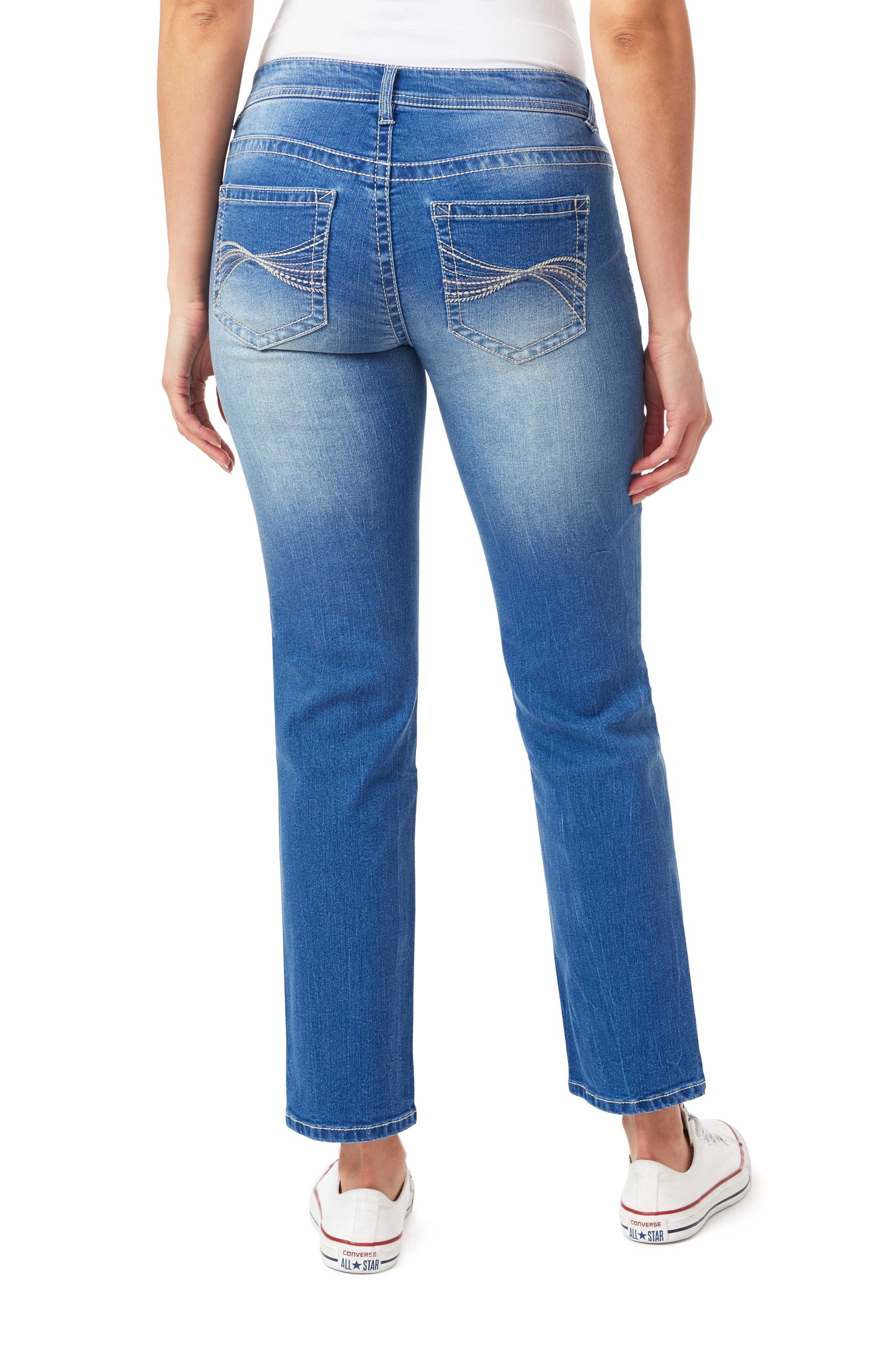 InstaStretch Feisty Curvy Low-Rise Straight Jeans