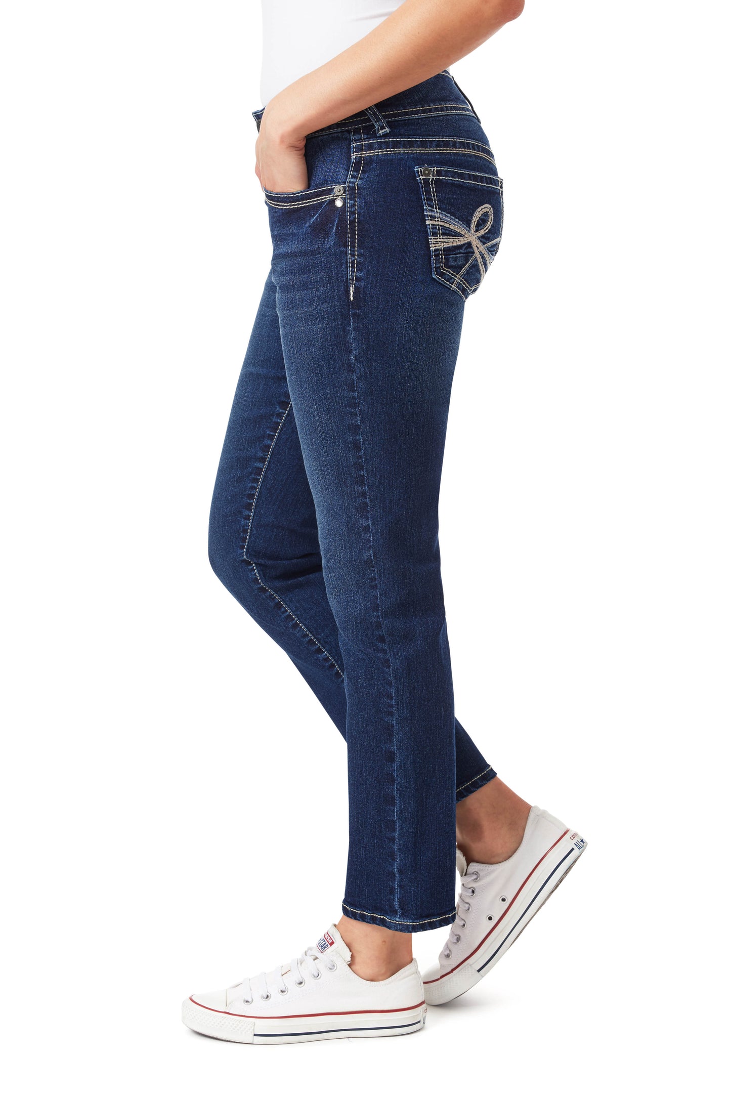 InstaStretch Luscious Curvy Mid-Rise Straight Jeans