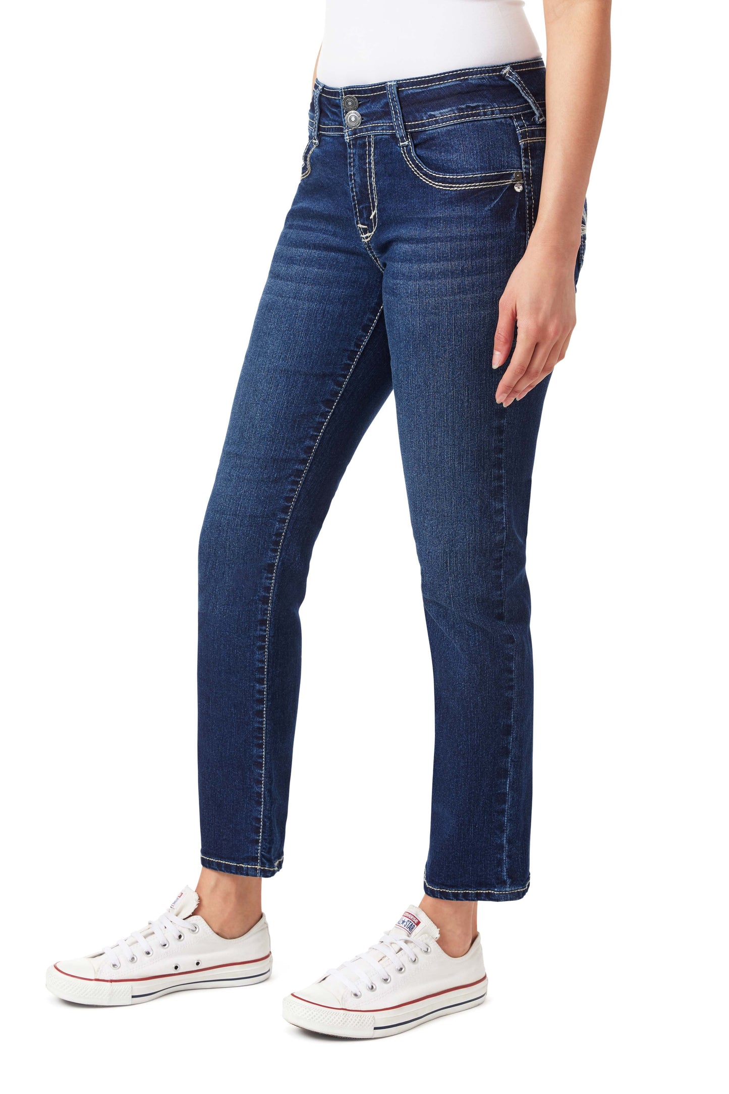 InstaStretch Luscious Curvy Mid-Rise Straight Jeans