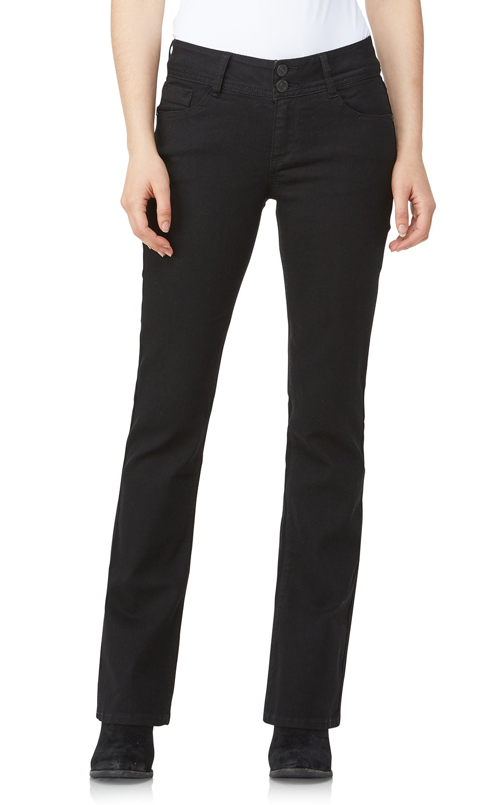 InstaStretch® Luscious Curvy Bootcut Jeans- Long Inseam