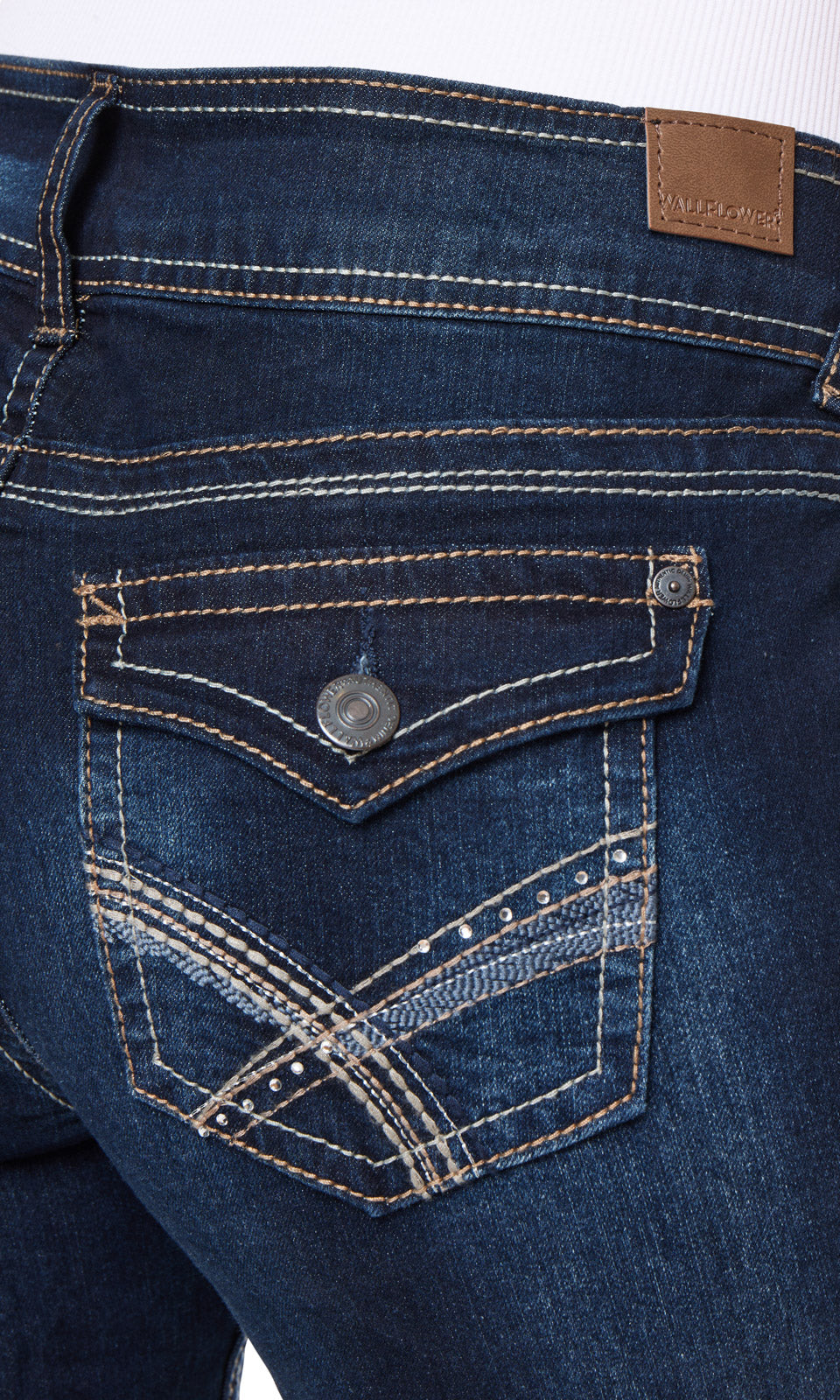 InstaStretch Mid-Rise Luscious Curvy Bootcut Jeans- Long Inseam