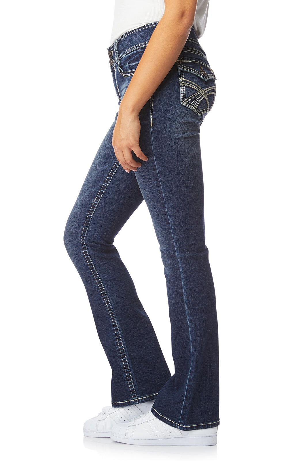 InstaStretch® Luscious Curvy Bootcut Jeans- Short Inseam
