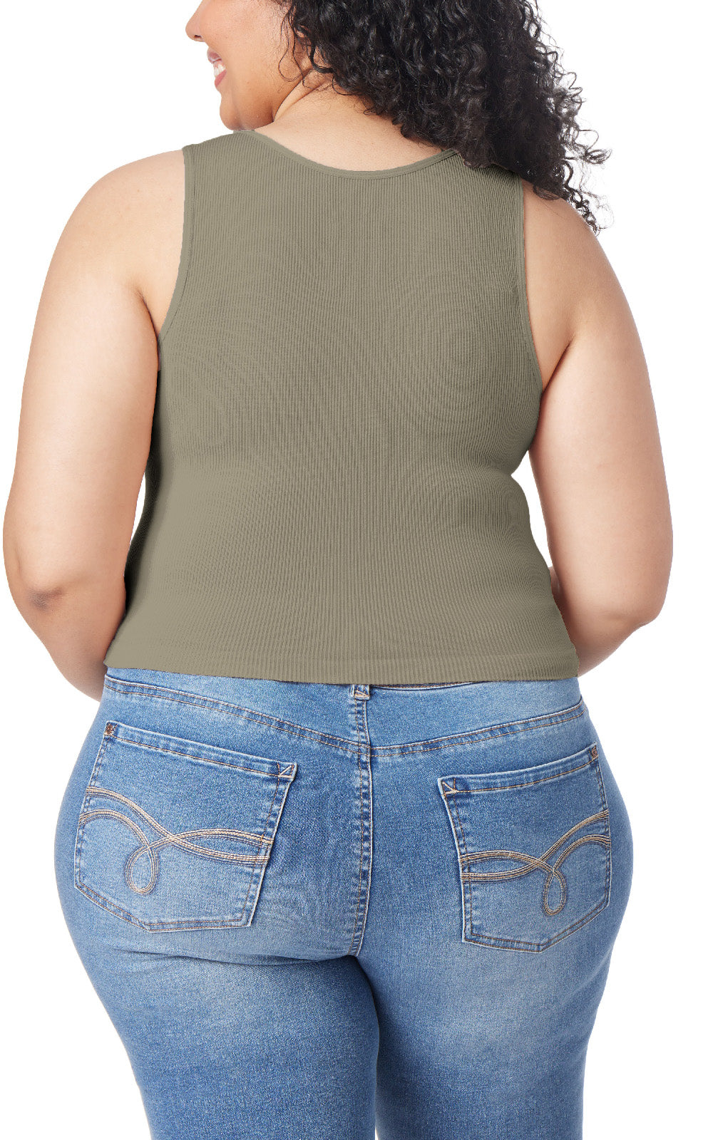 InstaSmooth® Olivia Seamless Rib V-Neck Tank 3 Pack