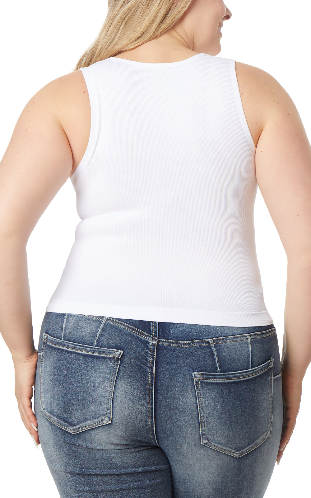 InstaSmooth® Olivia Seamless Rib V-Neck Tank 3 Pack