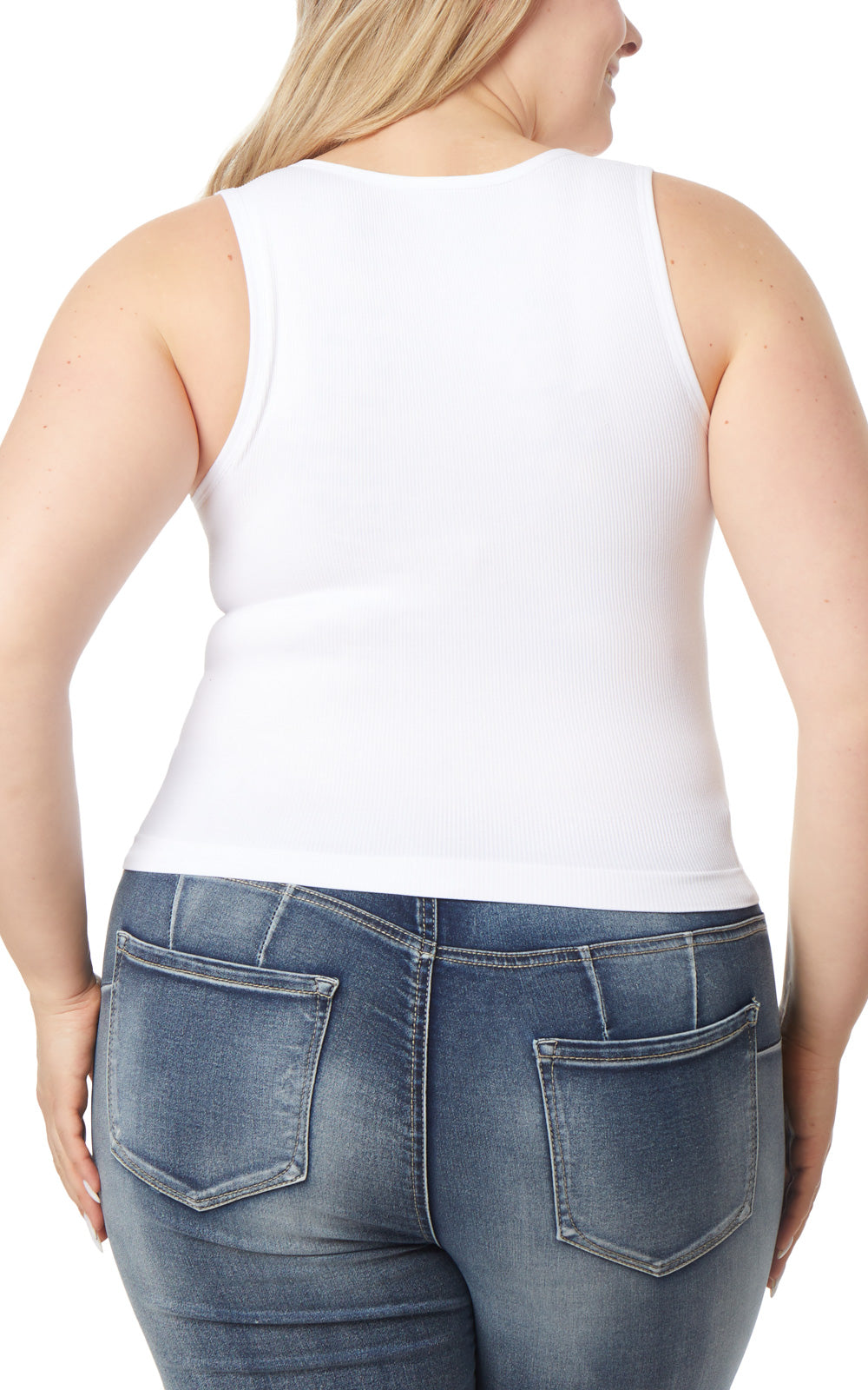 InstaSmooth® Olivia Seamless Rib V-Neck Tank 3 Pack