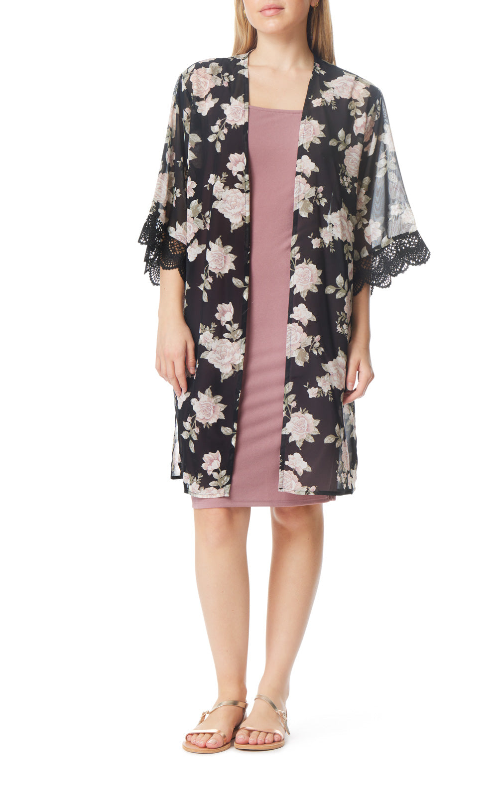 Bodycon Dress With Kimono