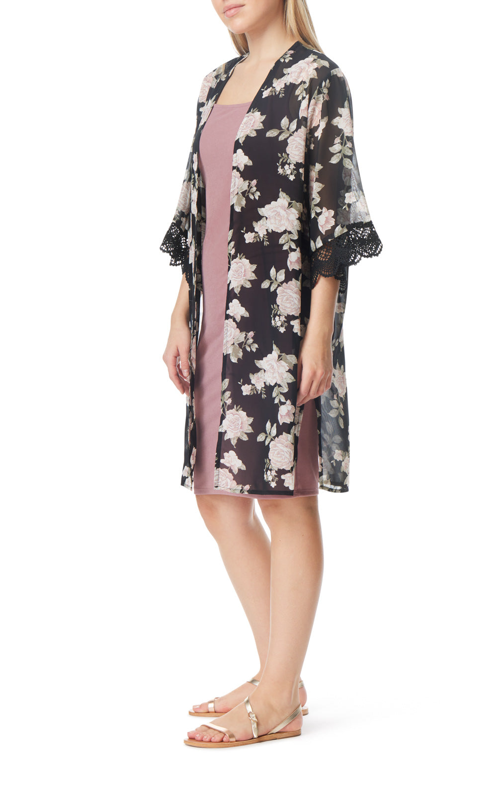 Bodycon Dress With Kimono