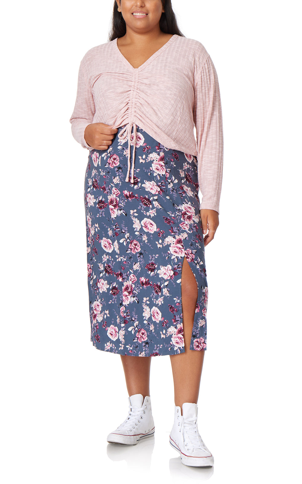 Shiloh Tie-Front Cropped Cardigan & Midi Dress Set