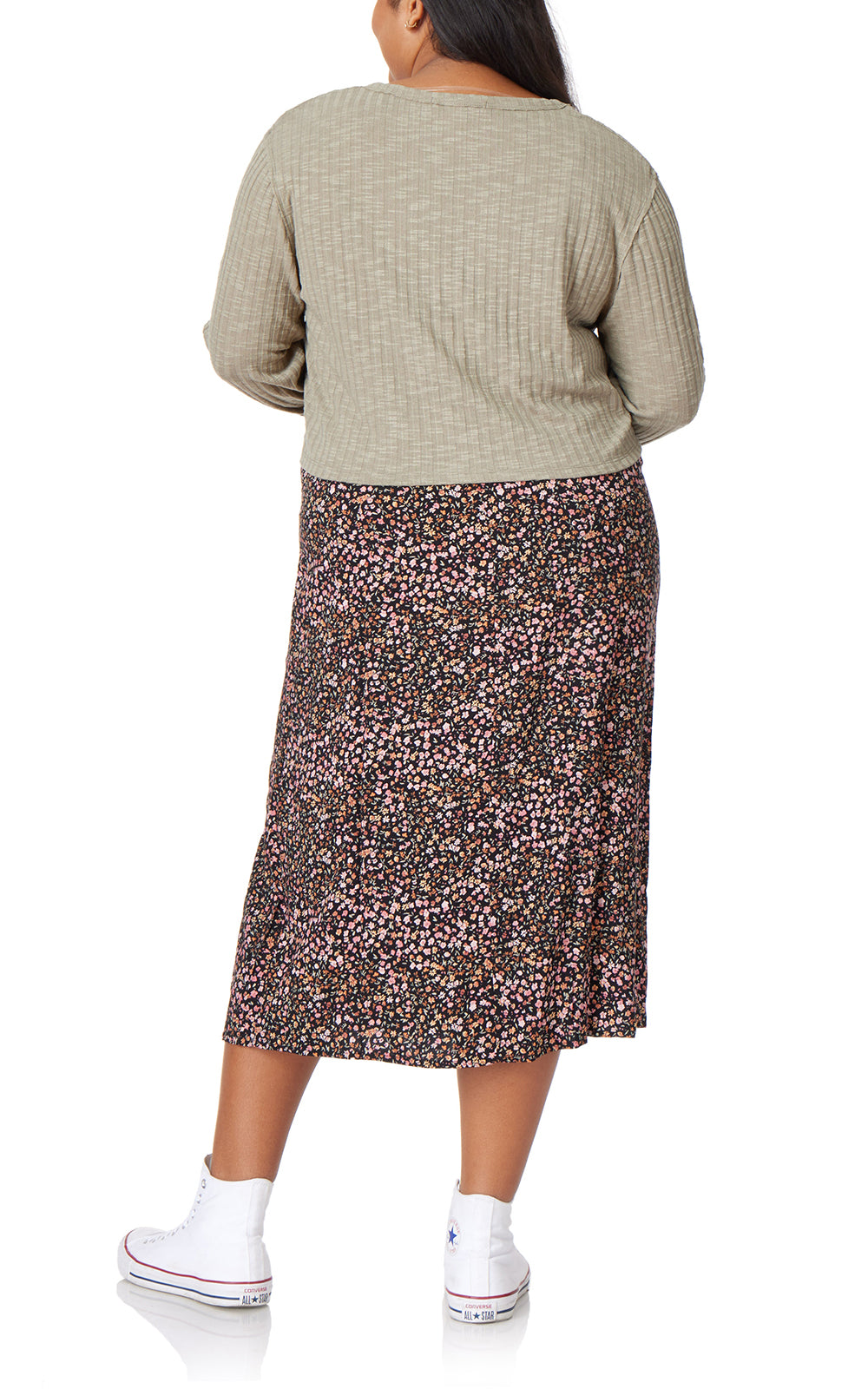 Shiloh Tie-Front Cropped Cardigan & Midi Dress Set
