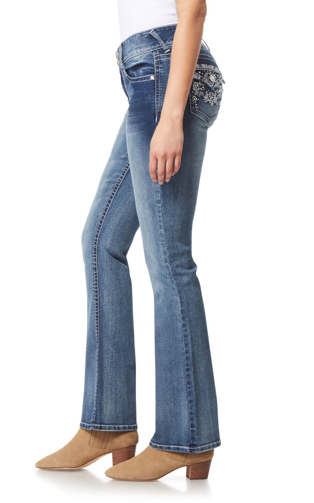 InstaStretch® Luscious Curvy Bling Bootcut Jeans