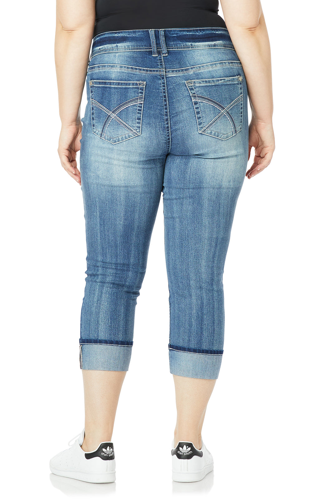 InstaStretch Luscious Curvy Cuffed Crop Jeans